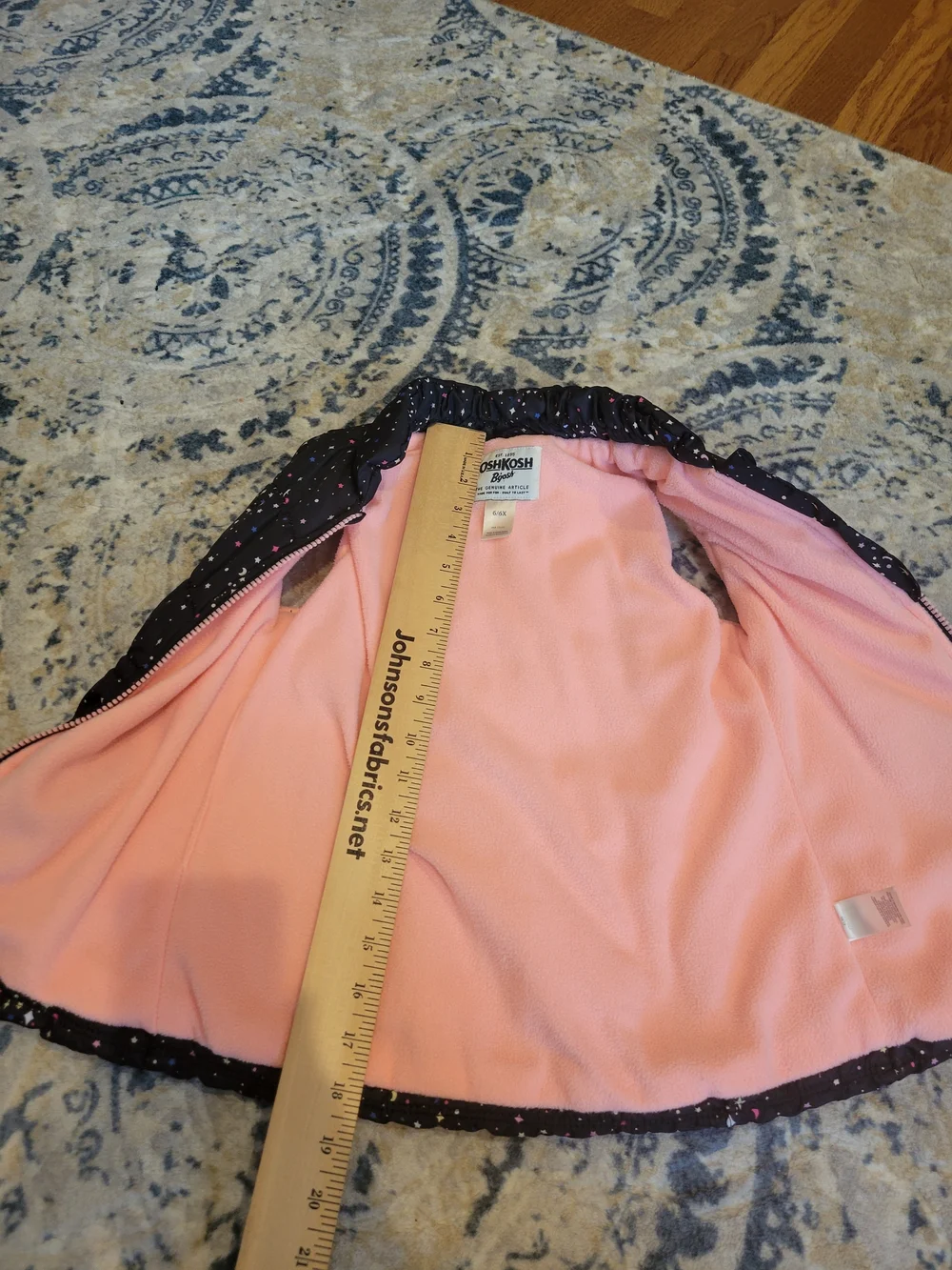 OshKosh B'gosh  Puffer Vest  Black/Pink Size 6/6x